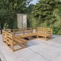 vidaXL Juego de muebles de jardín 6 piezas madera maciza de pino vidaXL Juego de muebles de jardín 6 piezas madera maciza de pino