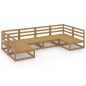 vidaXL Juego de muebles de jardín 6 piezas madera maciza de pino vidaXL Juego de muebles de jardín 6 piezas madera maciza de pino