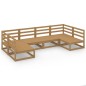 vidaXL Juego de muebles de jardín 6 piezas madera maciza de pino vidaXL Juego de muebles de jardín 6 piezas madera maciza de pino