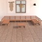 vidaXL Juego de muebles de jardín 11 piezas madera maciza de pino vidaXL Juego de muebles de jardín 11 piezas madera maciza de pino