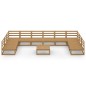 vidaXL Juego de muebles de jardín 11 piezas madera maciza de pino vidaXL Juego de muebles de jardín 11 piezas madera maciza de pino