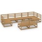 vidaXL Juego de muebles de jardín 9 piezas madera maciza de pino vidaXL Juego de muebles de jardín 9 piezas madera maciza de pino