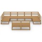 vidaXL Juego de muebles de jardín 9 piezas madera maciza de pino vidaXL Juego de muebles de jardín 9 piezas madera maciza de pino
