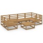 vidaXL Juego de muebles de jardín 7 piezas madera maciza de pino vidaXL Juego de muebles de jardín 7 piezas madera maciza de pino
