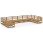 vidaXL Juego de muebles de jardín 10 piezas madera maciza de pino vidaXL Juego de muebles de jardín 10 piezas madera maciza de pino