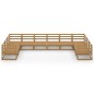 vidaXL Juego de muebles de jardín 10 piezas madera maciza de pino vidaXL Juego de muebles de jardín 10 piezas madera maciza de pino