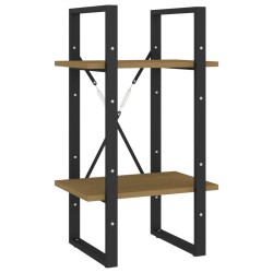 vidaXL Estantería de 2 niveles madera maciza de pino 40x30x70 cm