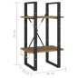 vidaXL Estantería de 2 niveles madera maciza de pino 40x30x70 cm vidaXL Estantería de 2 niveles madera maciza de pino 40x30x70 cm