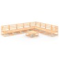 vidaXL Juego de muebles de jardín 9 piezas madera maciza de pino vidaXL Juego de muebles de jardín 9 piezas madera maciza de pino