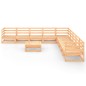 vidaXL Juego de muebles de jardín 9 piezas madera maciza de pino vidaXL Juego de muebles de jardín 9 piezas madera maciza de pino