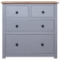 vidaXL Aparador de madera maciza pino estilo Panamá gris 80x40x83 cm vidaXL Aparador de madera maciza pino estilo Panamá gris 80x40x83 cm