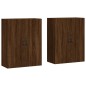 vidaXL Armarios de pared 2 uds madera de ingeniería marrón roble vidaXL Armarios de pared 2 uds madera de ingeniería marrón roble