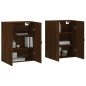 vidaXL Armarios de pared 2 uds madera de ingeniería marrón roble vidaXL Armarios de pared 2 uds madera de ingeniería marrón roble