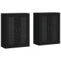 vidaXL Armarios de pared 2 uds madera de ingeniería negro vidaXL Armarios de pared 2 uds madera de ingeniería negro