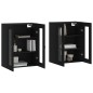 vidaXL Armarios de pared 2 uds madera de ingeniería negro vidaXL Armarios de pared 2 uds madera de ingeniería negro