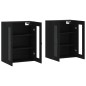 vidaXL Armarios de pared 2 uds madera de ingeniería negro vidaXL Armarios de pared 2 uds madera de ingeniería negro
