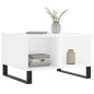 vidaXL Mesa de centro madera contrachapada blanco brillo 60x50x36,5 cm vidaXL Mesa de centro madera contrachapada blanco brillo 60x50x36,5 cm