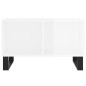 vidaXL Mesa de centro madera contrachapada blanco brillo 60x50x36,5 cm vidaXL Mesa de centro madera contrachapada blanco brillo 60x50x36,5 cm