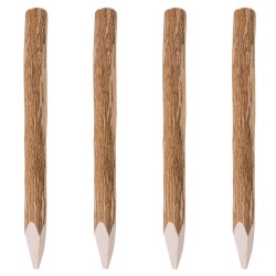vidaXL Postes de valla puntiagudos 4 uds madera de avellano 90 cm