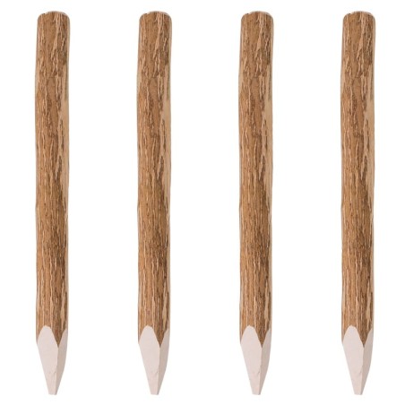 vidaXL Postes de valla puntiagudos 4 uds madera de avellano 90 cm