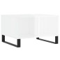 vidaXL Mesa de centro madera contrachapada blanco brillo 60x50x36,5 cm vidaXL Mesa de centro madera contrachapada blanco brillo 60x50x36,5 cm