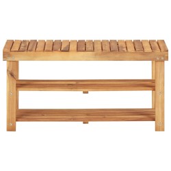 vidaXL Zapatero de madera maciza de acacia 90x32x46 cm