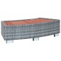vidaXL Escalón de bañera de hidromasaje ratán PE gris 92x45x25 cm vidaXL Escalón de bañera de hidromasaje ratán PE gris 92x45x25 cm