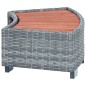 vidaXL Escalón de bañera de hidromasaje ratán PE gris 92x45x25 cm vidaXL Escalón de bañera de hidromasaje ratán PE gris 92x45x25 cm