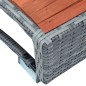 vidaXL Escalón de bañera de hidromasaje ratán PE gris 92x45x25 cm vidaXL Escalón de bañera de hidromasaje ratán PE gris 92x45x25 cm