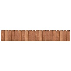 vidaXL Rollo de borde de madera de pino impregnada marrón 120 cm