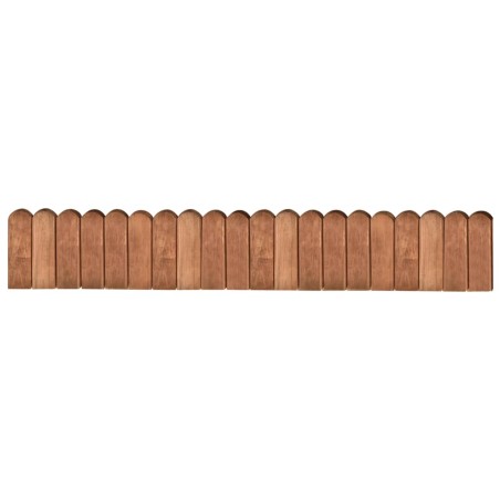 vidaXL Rollo de borde de madera de pino impregnada marrón 120 cm