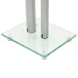 vidaXL Soportes altavoz vidrio templado diseño 2 pilares plata 2 uds vidaXL Soportes altavoz vidrio templado diseño 2 pilares plata 2 uds