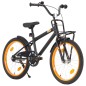 vidaXL Bicicleta niños y portaequipajes delantero 20" negro y naranja vidaXL Bicicleta niños y portaequipajes delantero 20" negro y naranja