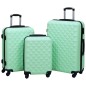 vidaXL Juego de maletas rígidas con ruedas 3 piezas ABS menta vidaXL Juego de maletas rígidas con ruedas 3 piezas ABS menta