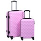 vidaXL Juego de maletas rígidas con ruedas 2 piezas ABS rosa vidaXL Juego de maletas rígidas con ruedas 2 piezas ABS rosa
