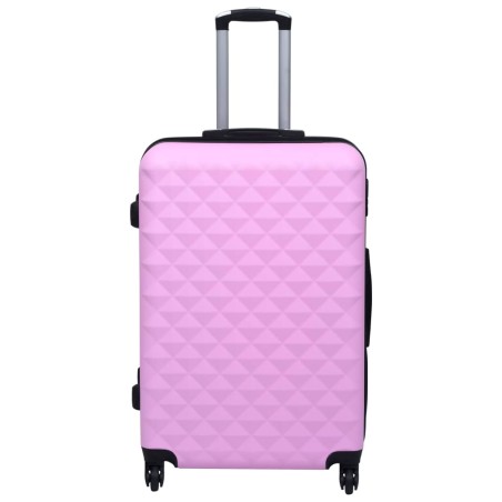 vidaXL Juego de maletas rígidas con ruedas 2 piezas ABS rosa 