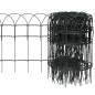 vidaXL Cerca para césped de hierro recubierto en polvo 25x0,4 m vidaXL Cerca para césped de hierro recubierto en polvo 25x0,4 m
