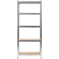 vidaXL Estantería 5 niveles 3 uds acero madera contrachapada plateado vidaXL Estantería 5 niveles 3 uds acero madera contrachapada plateado