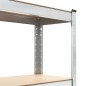 vidaXL Estantería 5 niveles 3 uds acero madera contrachapada plateado vidaXL Estantería 5 niveles 3 uds acero madera contrachapada plateado