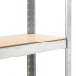 vidaXL Estantería 5 niveles 3 uds acero madera contrachapada plateado vidaXL Estantería 5 niveles 3 uds acero madera contrachapada plateado