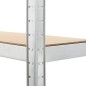 vidaXL Estantería 5 niveles 3 uds acero madera contrachapada plateado vidaXL Estantería 5 niveles 3 uds acero madera contrachapada plateado