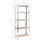 vidaXL Estantería 5 niveles 3 uds acero madera contrachapada plateado vidaXL Estantería 5 niveles 3 uds acero madera contrachapada plateado
