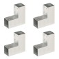 vidaXL Conectores de postes en L 4 uds metal galvanizado 71x71 mm vidaXL Conectores de postes en L 4 uds metal galvanizado 71x71 mm