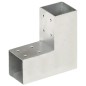 vidaXL Conectores de postes en L 4 uds metal galvanizado 71x71 mm vidaXL Conectores de postes en L 4 uds metal galvanizado 71x71 mm