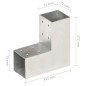 vidaXL Conectores de postes en L 4 uds metal galvanizado 71x71 mm vidaXL Conectores de postes en L 4 uds metal galvanizado 71x71 mm