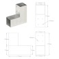 vidaXL Conectores de postes en L 4 uds metal galvanizado 71x71 mm vidaXL Conectores de postes en L 4 uds metal galvanizado 71x71 mm