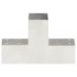 vidaXL Conectores de postes en T 4 uds metal galvanizado 71x71 mm