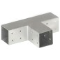 vidaXL Conectores de postes en T 4 uds metal galvanizado 71x71 mm
