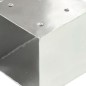 vidaXL Conectores de postes en T 4 uds metal galvanizado 71x71 mm