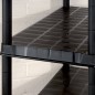 vidaXL Estante de almacenaje 5 niveles negro plástico 91,5x45,7x185 cm vidaXL Estante de almacenaje 5 niveles negro plástico 91,5x45,7x185 cm